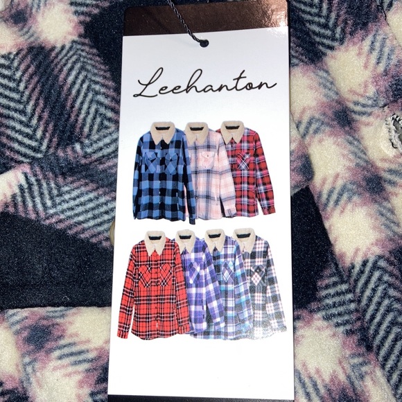 New with tags Leehanton woman’s plaid flannel jacket. Size M - Picture 2 of 7